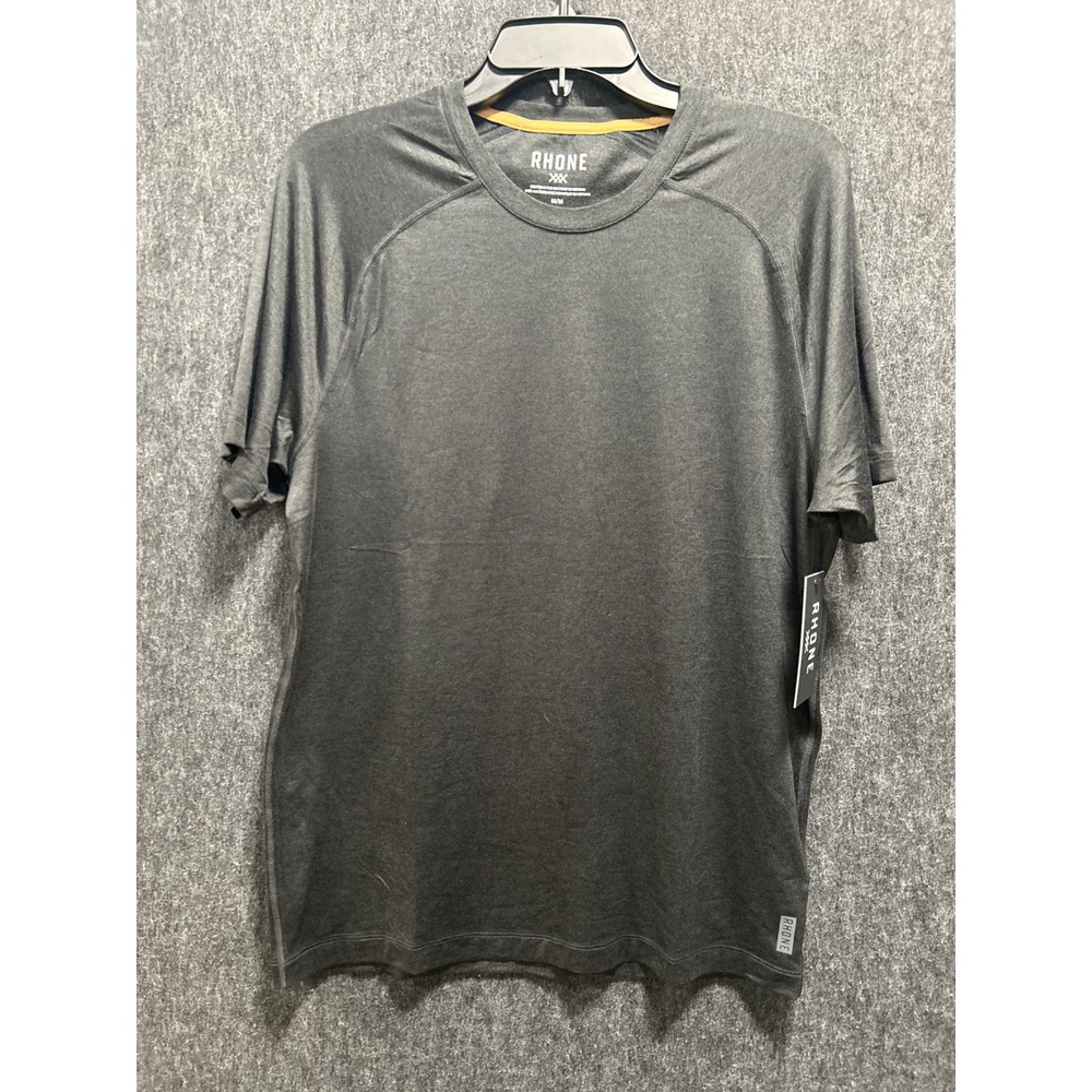 Rhone Atmosphere Tee Mens M Black New Moisture Wicking GOLDFUSION Active Shirt